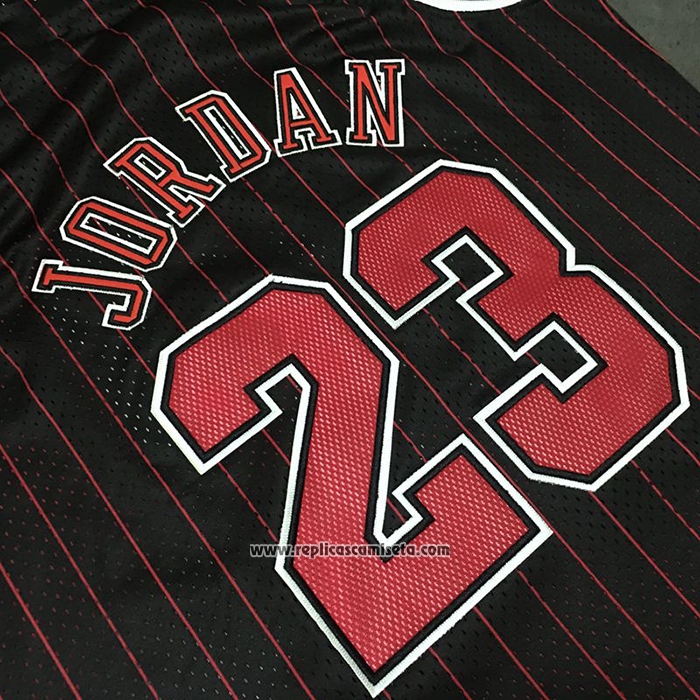 Camiseta Chicago Bulls Michael Jordan #23 Hardwood Classics Throwback 1997-98 Negro